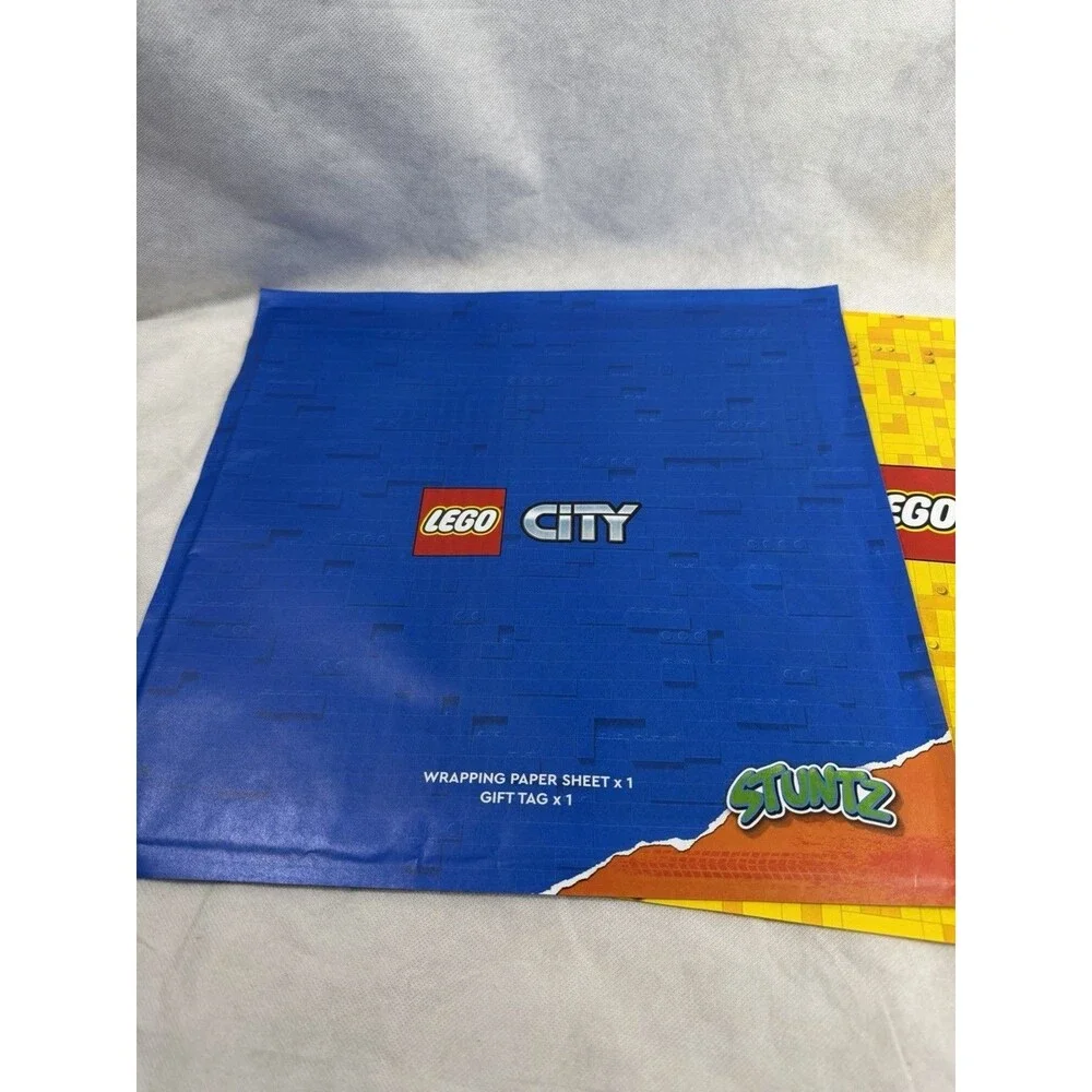 LEGO Gift Wrapping Paper 2 Prints 2 Sheets Holiday Birthday Gift Wrap NEW Sealed